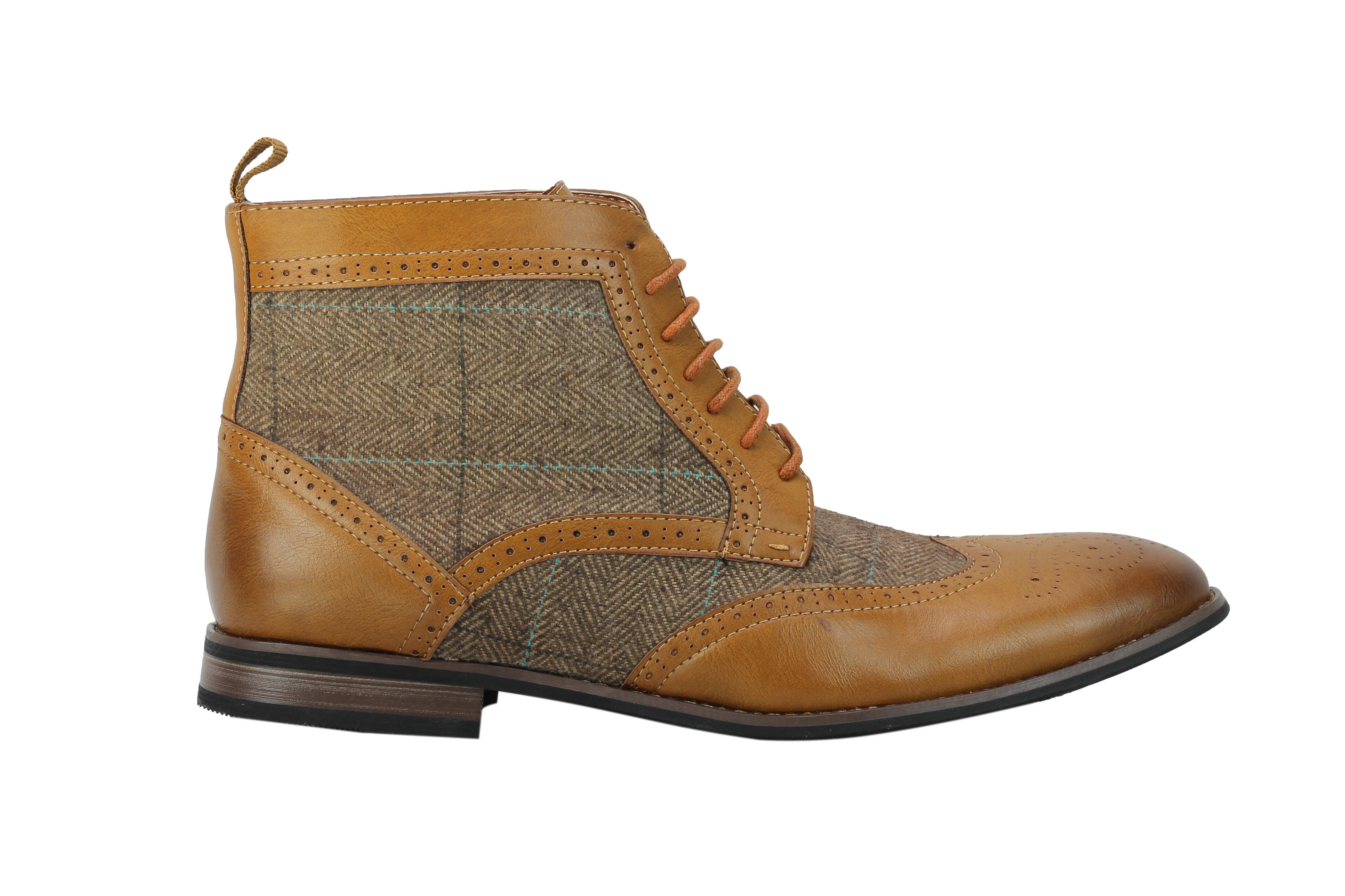 men faux leather boots